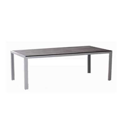 Outdoor Furniture Aluminum Frame Plastic Wood Dining Tables