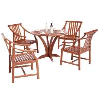 High quality modern wood round dining table set meri wooden furniture with 4 chairs